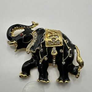 Vintage Rainbow Sparkle Butterfly Brooch Pin‎ Gold Metal Thin Colorful Costume